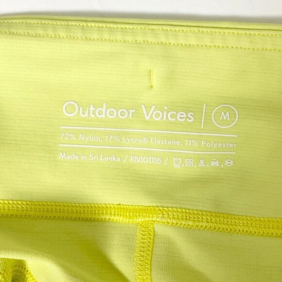 Outdoor Voices TechSweat 6" Bike Shorts Fluorescent Yellow - Picture 6 of 10